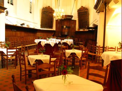 Foto's van diners en recepties in de Waalse Kerk Breda